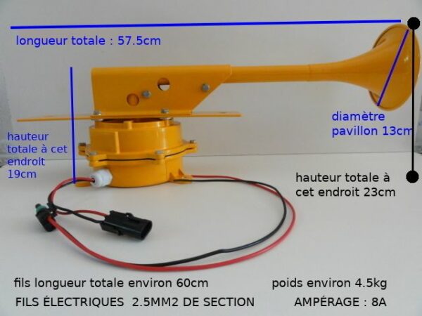 Équipez votre véhicule avec le klaxon l'industriel MDK405. Disponible en gris ou en jaune, il offre une puissance de 117dB. Design impressionnant